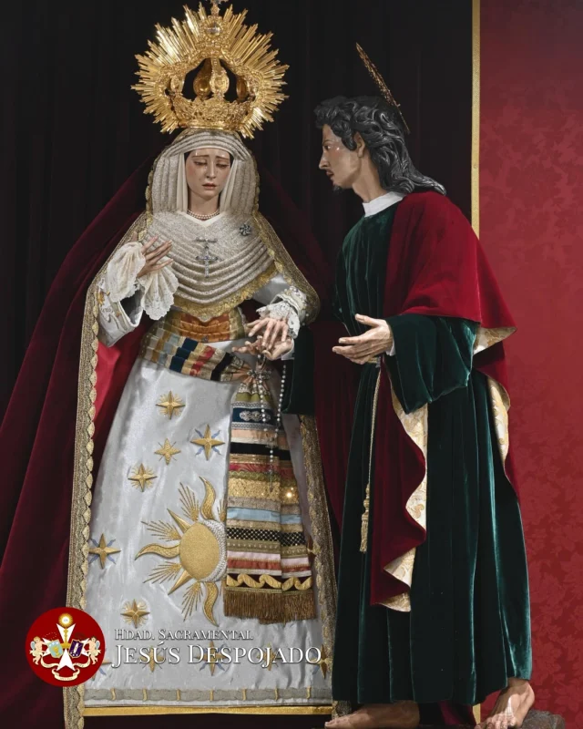 VESTIMENTAS
Pascua

Pasado el Domingo de Ramos y unas vez llegado al tiempo litúrgico de la Pascua, María Santísima del Dulce Nombre y San Juan Evangelista se presentan con la vestimenta que tendrán durante este periodo.

Vestidor: Francisco Garvi 
Fotografía: Carolina Fernández

#SacramentalDespojado #DespojadoGranada #Despojado #DulceNombre #SanJuanEvangelista #MielParaelAlma #Vestimenta #Pascua #Resurreccion #Figares #Domingo #DomingodeRamos  #SemanaSanta #SemanaSantaGranada #Granada #Spain #España #Andalucia