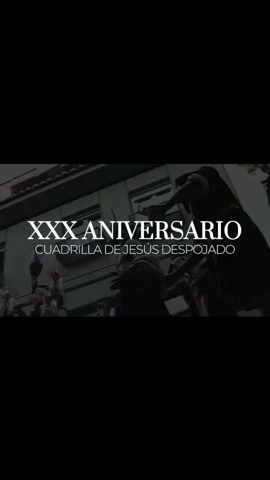 CUADRILLA
XXX Aniversario 

Durante el transcurso de la cena conmemorativa del XXX aniversario de la cuadrilla de Jesús Despojado se pudo contemplar este video resumen de estos treinta años, realizado por @luisgallasmartinez

Desde aquí felicitamos a todos los costaleros por este aniversario, así como a los que a lo largo de estos años han formado parte de la misma.

#SacramentalDespojado #DespojadoGranada #Despojado #DulceNombre #SanJuanEvangelista #SantaMariaMagdalena  #Cuadrilla #Costaleros #Figares #Domingo #DomingodeRamos  #SemanaSanta #SemanaSantaGranada #Granada #Spain #España #Andalucia